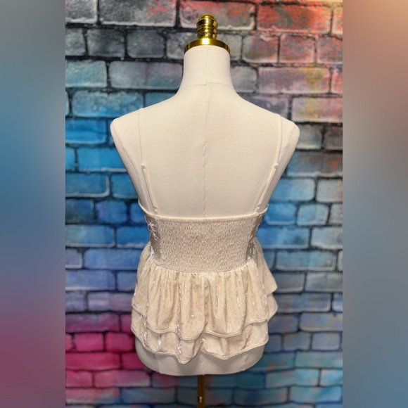 American Eagle Velvet Peplum Top - Picture 3 of 3